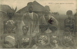 AFRIQUE GUINEE FRANCAISE BOKE ETHNIE : RARE CPA " Jeunes Négresses En Circoncision " Ecrite De FEZ Descriptif - África