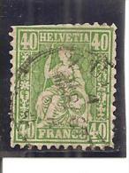 Suiza-Switzerland Nº Yvert 39 (usado) (o) (defectuoso) - Gebraucht