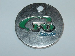 Jeton De Caddies - FO Santé - Trolley Token/Shopping Trolley Chip