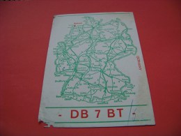 Germany  QSL Karte   DB 7 BT  Radio  30.10.89  ( 14 )  / Unten Linke Ecke Defekt - Radio