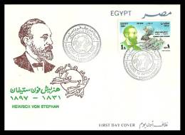 Egypt - Agypten 1997 - FDC - ( UPU - Heinrich Von Stephan (1831- 1897 ) - Director Of Germany Postal Service ) - Covers & Documents