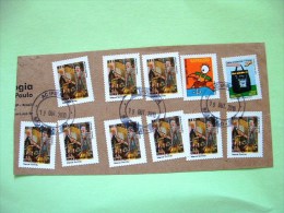 Brazil 2010 Part Of Cover To Nicaragua - Theatre Music Piano - Postal Bag - Shoemaker - Storia Postale