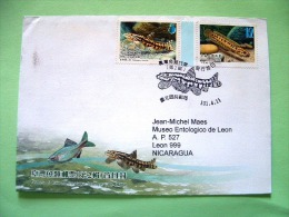 Taiwan 2012 FDC Cover To Nicaragua - Fishes - Cartas & Documentos