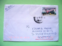 India 2012 Cover To Germany - Airport - Plane (seems 1 Stamp Taken Off) - Briefe U. Dokumente