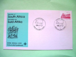 South Africa 1984 FDC Postcard - City Hall - Hippopotamus Cancel - Briefe U. Dokumente