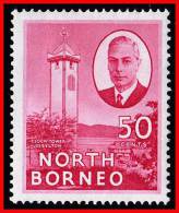 NORTH BORNEO 1952 CLOCK TOWER / KGVI SC#259 MNH - Noord Borneo (...-1963)