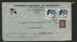 PORTUGAL COMMERCIAL AIRCOVER 1947 TO SWITZERLAND - Brieven En Documenten