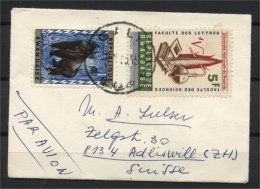 BURUNDI, LITTLE COVER FROM 1965 WITH OVERPRINT 1F GORILLA AND OTHER 5F STAMP - Gorillas