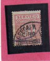 ITALY KINGDOM ITALIA REGNO 1925 SEGNATASSE TAXES TASSE DUE SERVIZIO COMMISSIONI SURCHARGED LIRE 1 SU CENT. 30 USATO USED - Postage Due