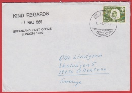 1980  Cover London 1980 Cancel - Marcofilie