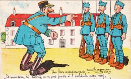 Humour Militaire- UN BON AVERTISSEMENT -  Illustrateur CHAPERON JEAN 1937 (2scans) - Humorísticas