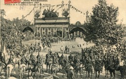 CPA 47 MARMANDE FÊTES PRESIDENTIELLES 1907 POSITION DE LA CAVALERIE A L ARRIVEE DE M.FALLIERES - Marmande