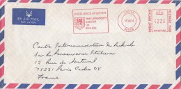 273FM- AMOUNT 22, EXETER, UNIVERSITY, RED MACHINE STAMPS ON COVER, 1991, UK - Covers & Documents