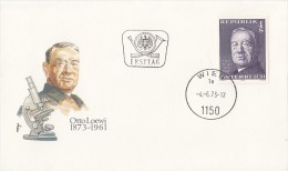 2689- OTTO LOEWI, PHARMACOLOGIST, COVER FDC, 1973, AUSTRIA - Farmacia