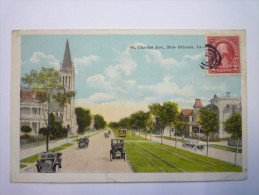 NEW  ORLEANS  :  St.  CHARLES  Avenue  -  Carte Couleur  1925 - New Orleans