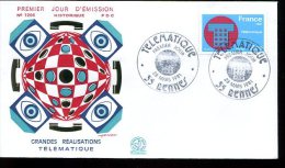 FDC 28/03/81 : TELEMATIQUE "Grandes Réalisations" - Informática