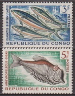 Poissons Et Céphalopodes Abyssaux - CONGO - N° 145-146 * - 1961 - Ungebraucht