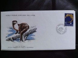 1976 WWF 003 Liechtenstein - Otter (Mammal)(3 Of 4) - FDC