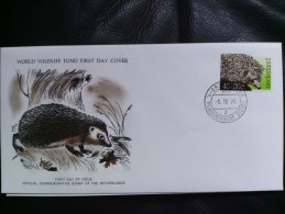 1976 WWF 006 Netherlands - Hedgehog (Mammal)(1 Of 2) - FDC