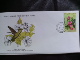 1976 WWF 008 St.Vincent - Hummingbird (Bird) (1 Of 2) - FDC
