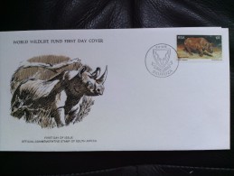 1976 WWF 012 South Africa - Rhinoceros (Mammal) (2 Of 4) - FDC