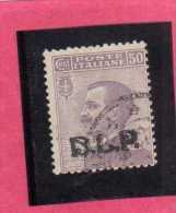 ITALY KINGDOM ITALIA REGNO BLP 1922 1923 CENT. 50 II TIPO USATO USED OBLITERE' - Timbres Pour Envel. Publicitaires (BLP)