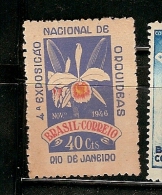 Brazil ** &  4º Expo Nacional De Orquideas, Rio De Janeiro 1946  (449) - Ungebraucht