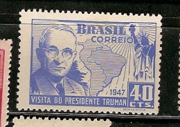 Brazil ** & Visita Do Presidente Truman 1947 (456) - Unused Stamps