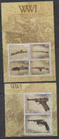 PALAU ,2014, MNH, WWI, WEAPONS OF  WWI, GUNS, SHEETLET+S/SHEET - WW1