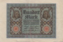 1 Billet 100 Hundertr Mark Reichsbanknote 1er Novembre 1920 RBD S 1089592 - 100 Mark