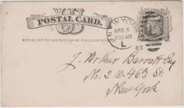 STATI UNITI - UNITED STATES - USA - US - 1883 - Postal Card - Intero Postale - Entier Postal - Postal Stationery - 1 ... - ...-1900