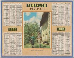 Almanach Des PTT . Calendrier Poste 1963. Chasse - Grand Format : 1961-70