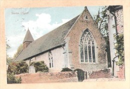 DENTON CHURCH WITH A CIRCULAR THIMBLE POSTMARK 1915 Nr NEWHAVEN & Seaford SUSSEX   POSTCARD - Andere & Zonder Classificatie