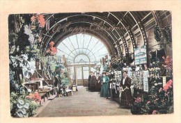 HAPPY CHRISTMAS Embossed Card Of  BRIGHTON The Floral Hall No3 Vintage Sussex POSTCARD Flower Stall Seeds - Brighton