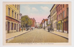 LE CHAMBON FEUGEROLLES - RUE DE LA REPUBLIQUE AVEC PERSONNAGES - Ed. LAFOND - FORMAT CPA - Le Chambon Feugerolles