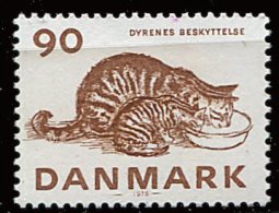 (cl 26 - P14) Danemark ** N° 612  (ref. Michel Au Dos)- Chats - Unused Stamps