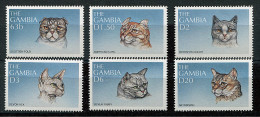 (cl 26 - P21) Gambie ** N° 2481 à 2486  (ref. Michel Au Dos) - Chats - Gambia (1965-...)