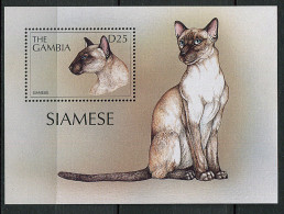 (cl 26 - P23) Gambie ** Bloc N° 361-(ref. Michel Au Dos) Chats - Gambia (1965-...)