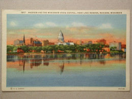 Madison And The Wisconsin State Capitol, From Lake Monona, Madison, Wisconsin - Madison