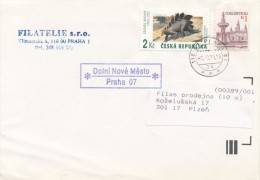 I7429 - Czech Rep. (1994) 110 07 Praha 07 (postal Agency: Lower New Town)!; Stamp: Zdenek Burian: Stegosaurus Ungulatus) - Fossielen