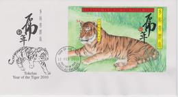 Tokelau FDC Mi Block 43 Lunar New Year - Year Of The Tiger 2010 - First-Day Cancellation In Fakaofo - Tokelau