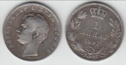 **** SERBIE - SERBIA - 1 DINAR 1897 ALEXANDER I - ARGENT - SILVER **** EN ACHAT IMMEDIAT - Serbie