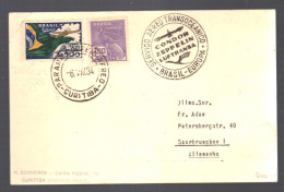 BRESIL 1934 CP  Curitaba Parama Pour Saarbruck Allemagne Via Condor Zeppelin - Aéreo (empresas Privadas)