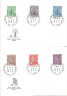 FDC UIT Symbolische Darstellungen  (auf 2 Couverts)        1958 - FDC
