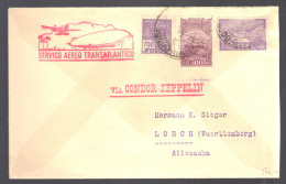 BRESIL 1932 Lettre  Brésil Pour Lorch Allemagne Via Condor Zeppelin - Aéreo (empresas Privadas)