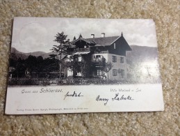 Schliersee Postkarte Ansichtskarte AK 1902 Gelaufen Gruss Aus  Villa Wieland - Schliersee