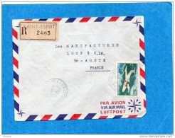 MARCOPHILIE-lettre-REC-Martinique-c Ad-saint Esprit--1973-stamp 3frs A35 Avion MS 760-pour Françe - Cartas & Documentos