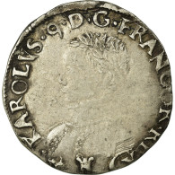 Monnaie, France, Teston, 1567, Bayonne, TTB, Argent, Sombart:4610 - 1560-1574 Karel I