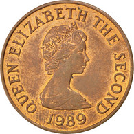 Monnaie, Jersey, Elizabeth II, 2 Pence, 1989, SPL, Bronze, KM:55 - Jersey