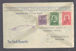 BRESIL 1932 Lettre De Pernambuco Pour Friedrichshafen Allemagne Par Zeppelin - Aéreo (empresas Privadas)